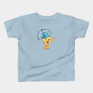 It's Sprinkling Outside - Cute Cupcake with Umbrella and Sprinkle Rain Kids T-Shirt